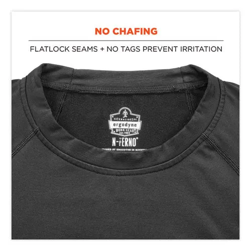 N-ferno 6435 Midweight Long Sleeve Base Layer Shirt, X-large, Black, Ships In 1-3 Business Days