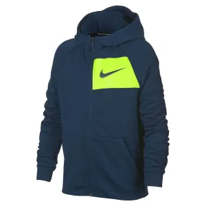 Nike Dri-Fit Full Zip Boy's Blue Training Hoodie