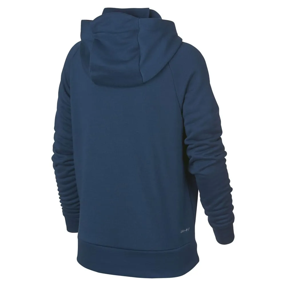 Nike Dri-Fit Full Zip Boy's Blue Training Hoodie