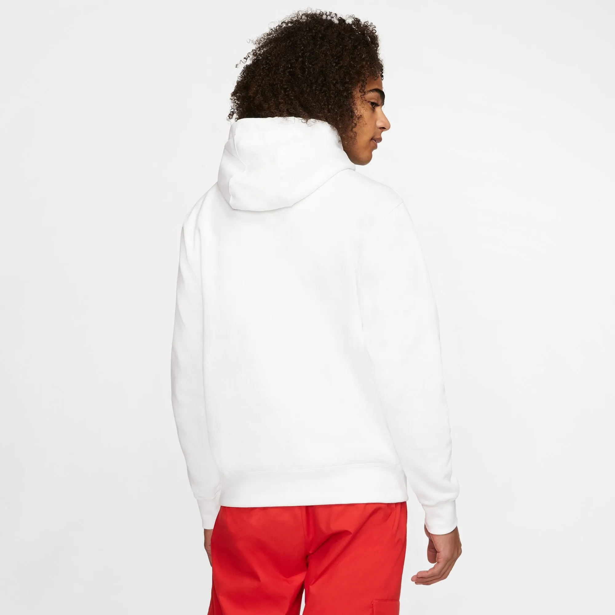 Nike - Men - Club Pullover Hoodie - White/Black