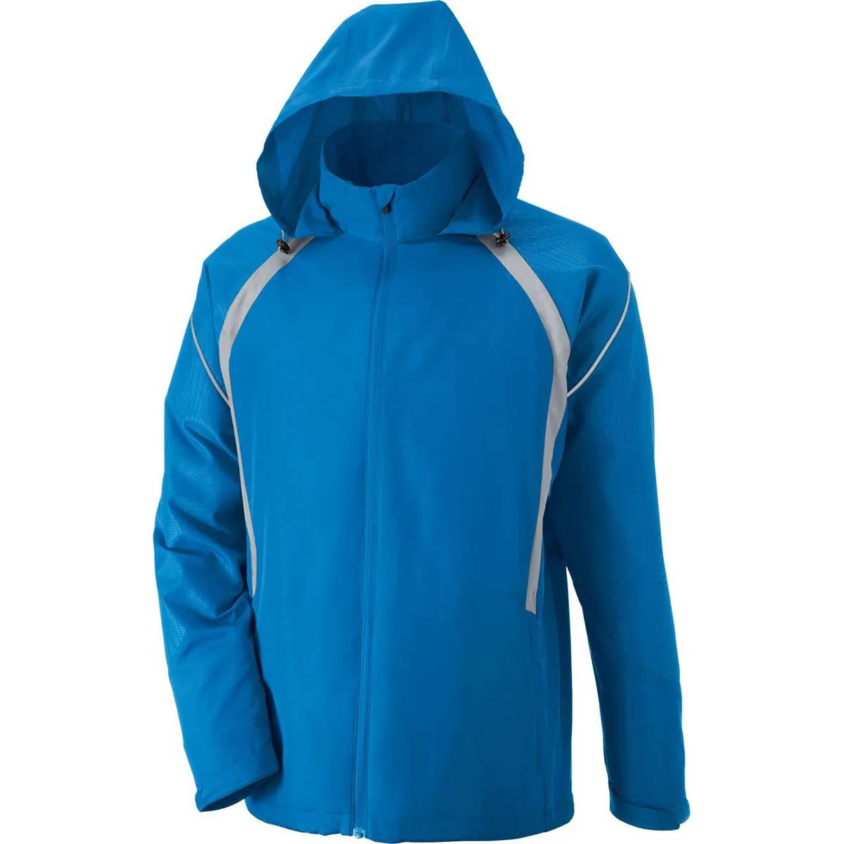 North End Men's Light Nautical Blue Sirius Lightweight Jacket with Embossed Print