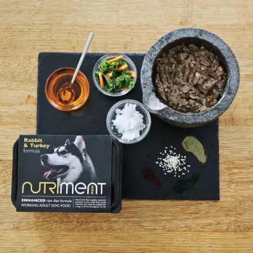 Nutriment Rabbit & Turkey Formula RAW Frozen Adult Dog Food Tub 500g