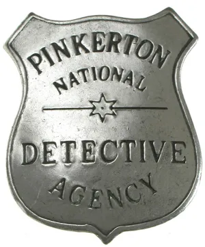 Old West Historic Replica Badge: Pinkerton National Detective Agency Shield