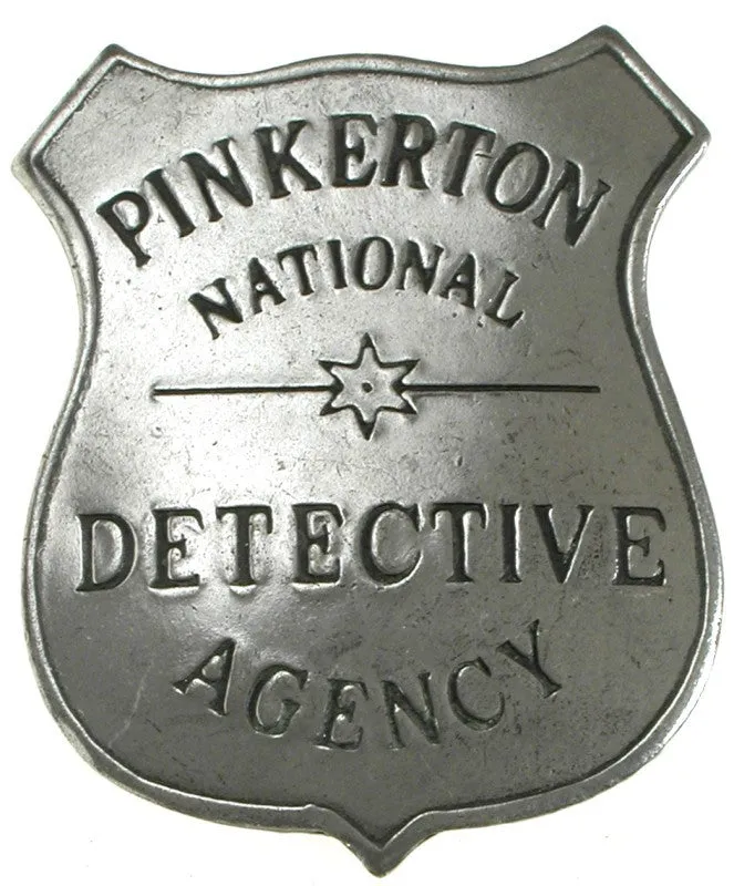 Old West Historic Replica Badge: Pinkerton National Detective Agency Shield
