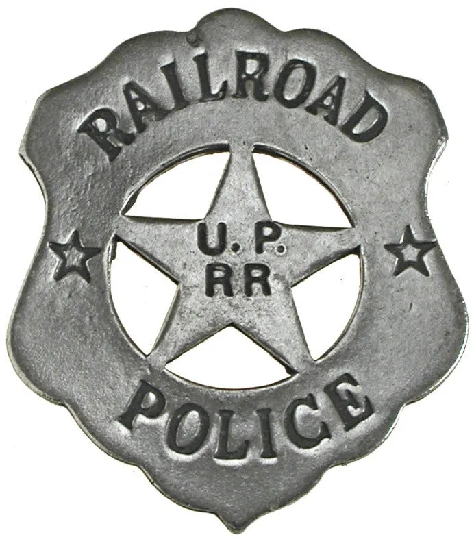 Old West Historic Replica Badge: Railroad Police Shield