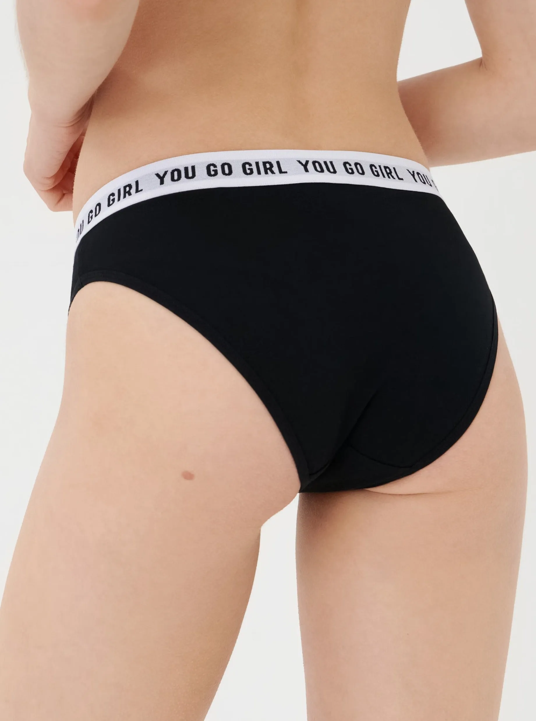 Pack of 2 Womens Flexible Waistband Premium Cotton Bikini Panty