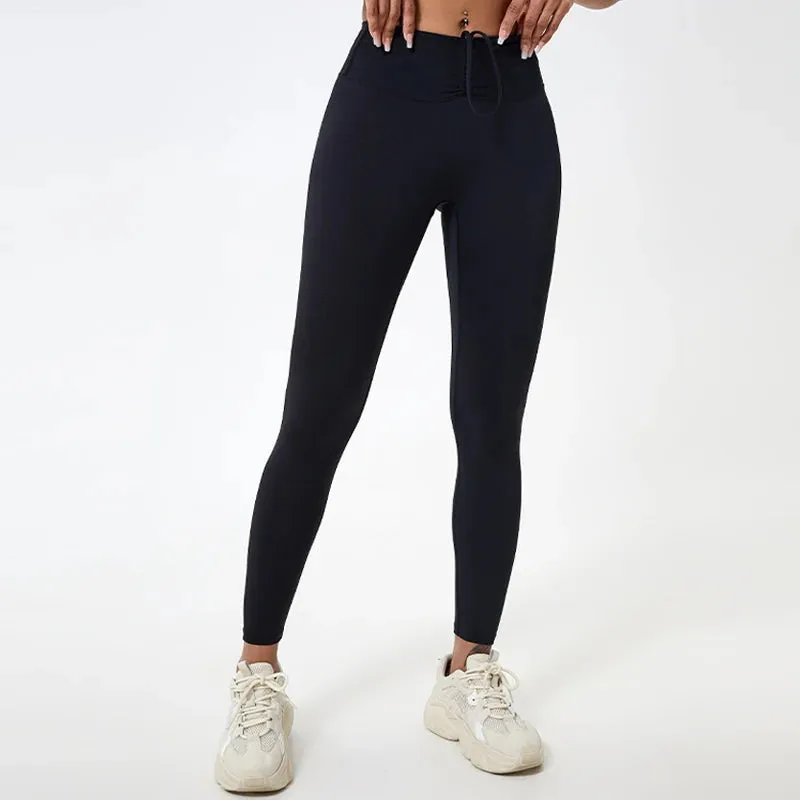 Premium High Waist Yoga Leggings for Women - Breathable, Quick-Dry, and Push-Up Tights for Fitness & Gym Training