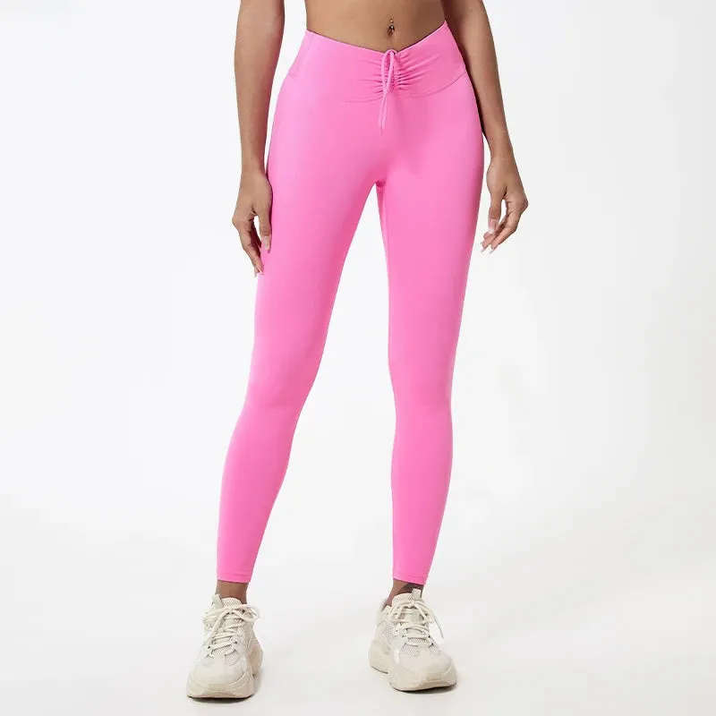Premium High Waist Yoga Leggings for Women - Breathable, Quick-Dry, and Push-Up Tights for Fitness & Gym Training