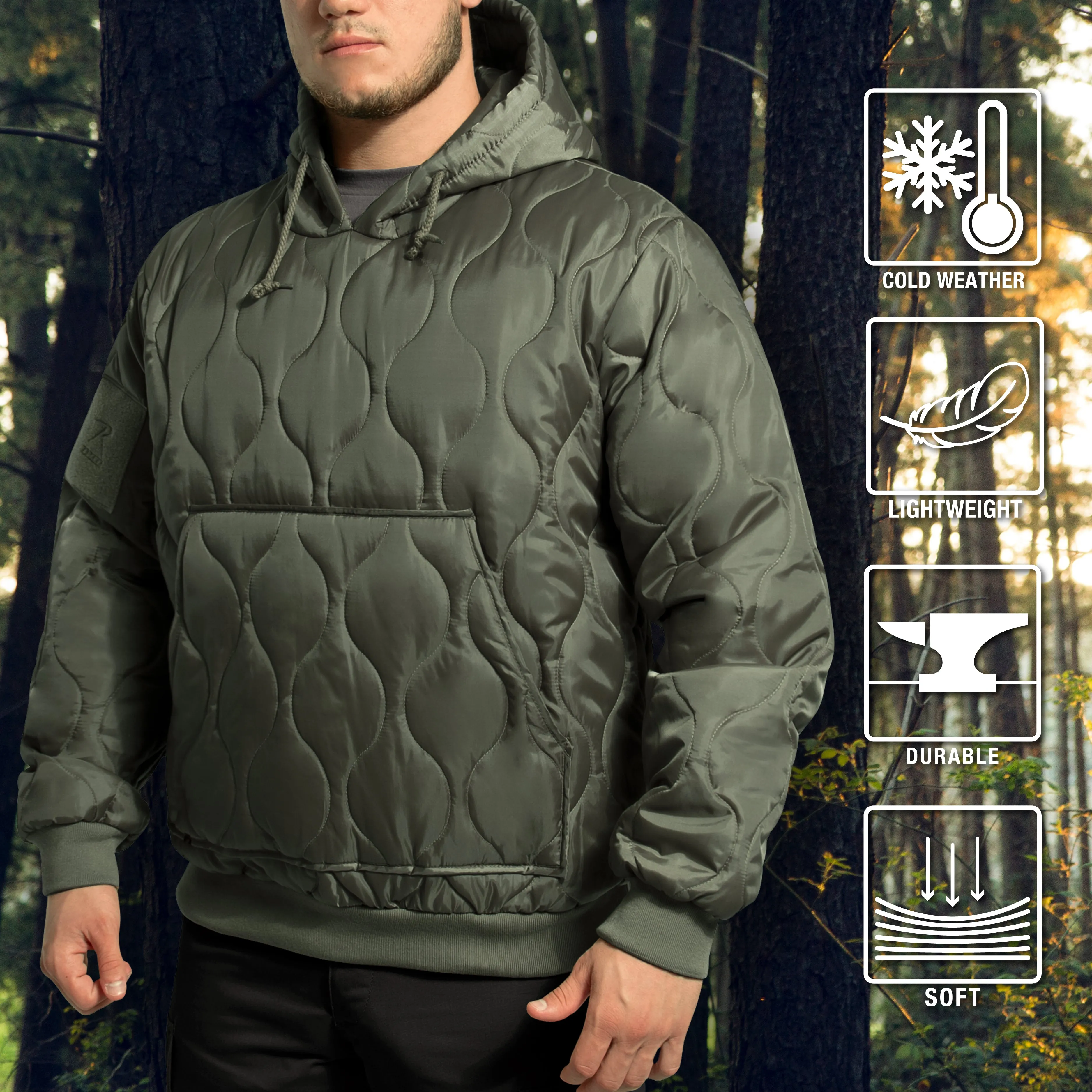 Quilted Woobie Hooded Sweatshirts