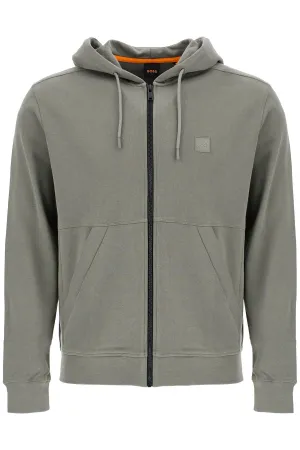 REGULAR FIT GRAY ZIP-UP HOODIE