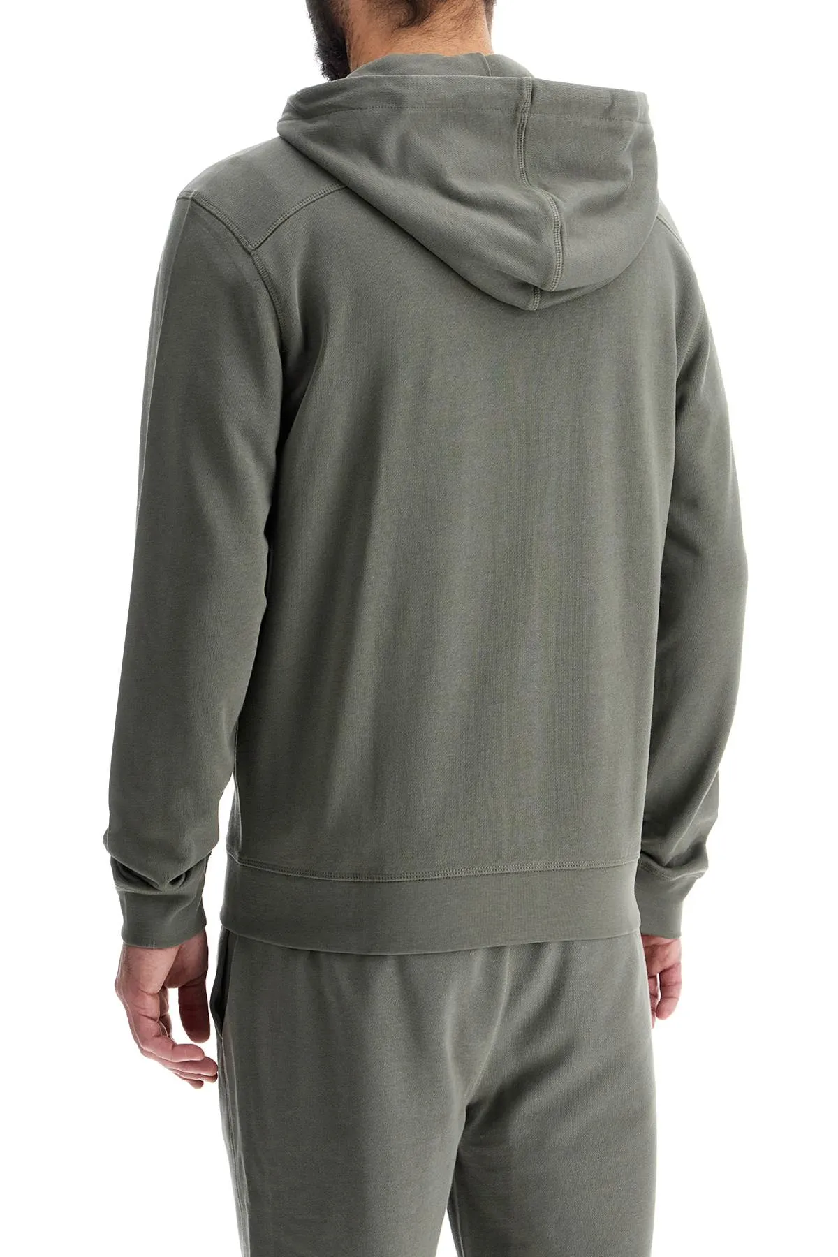 REGULAR FIT GRAY ZIP-UP HOODIE