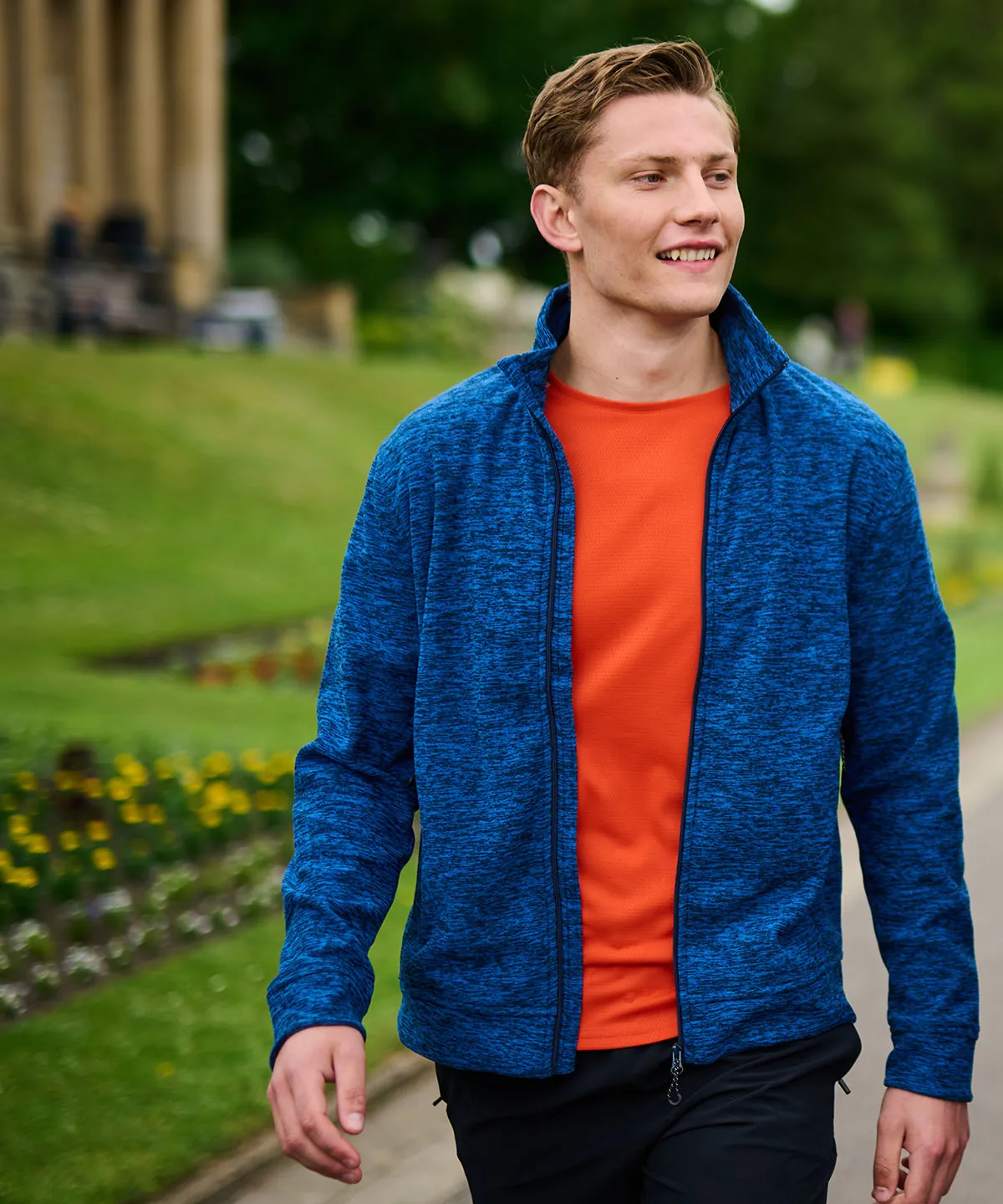 Seal Grey Marl - Thornly full-zip marl fleece