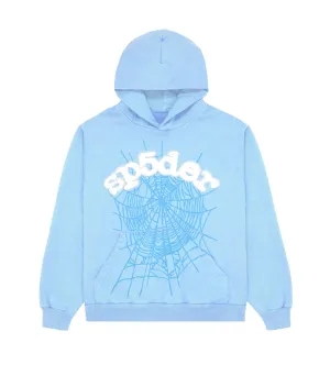 Sp5der Web Hoodie Sky Blue