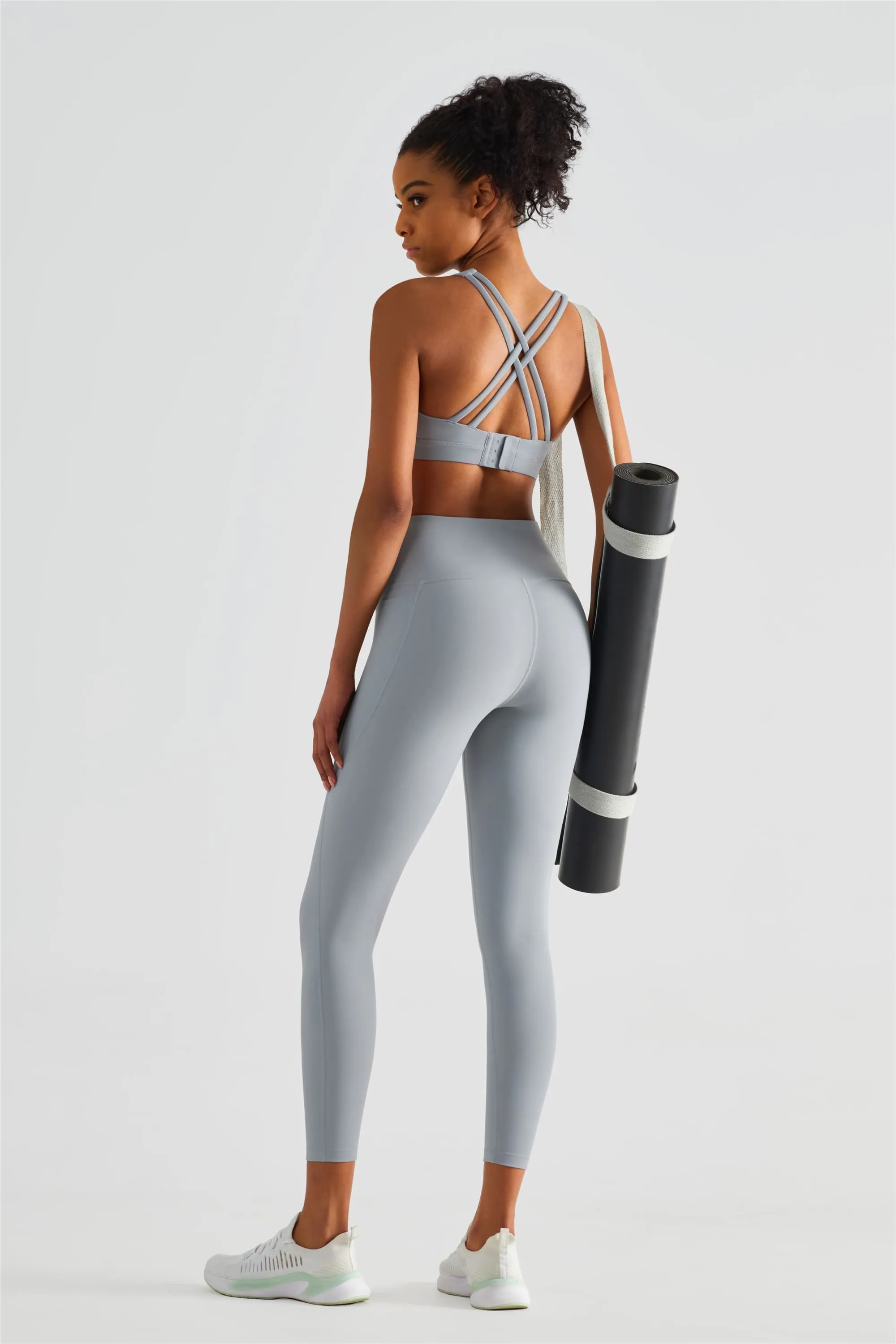 Tangs Display - High-Waist Buttery Soft Camel-Toe Proof Ascend Running Leggings With 2 Pockets