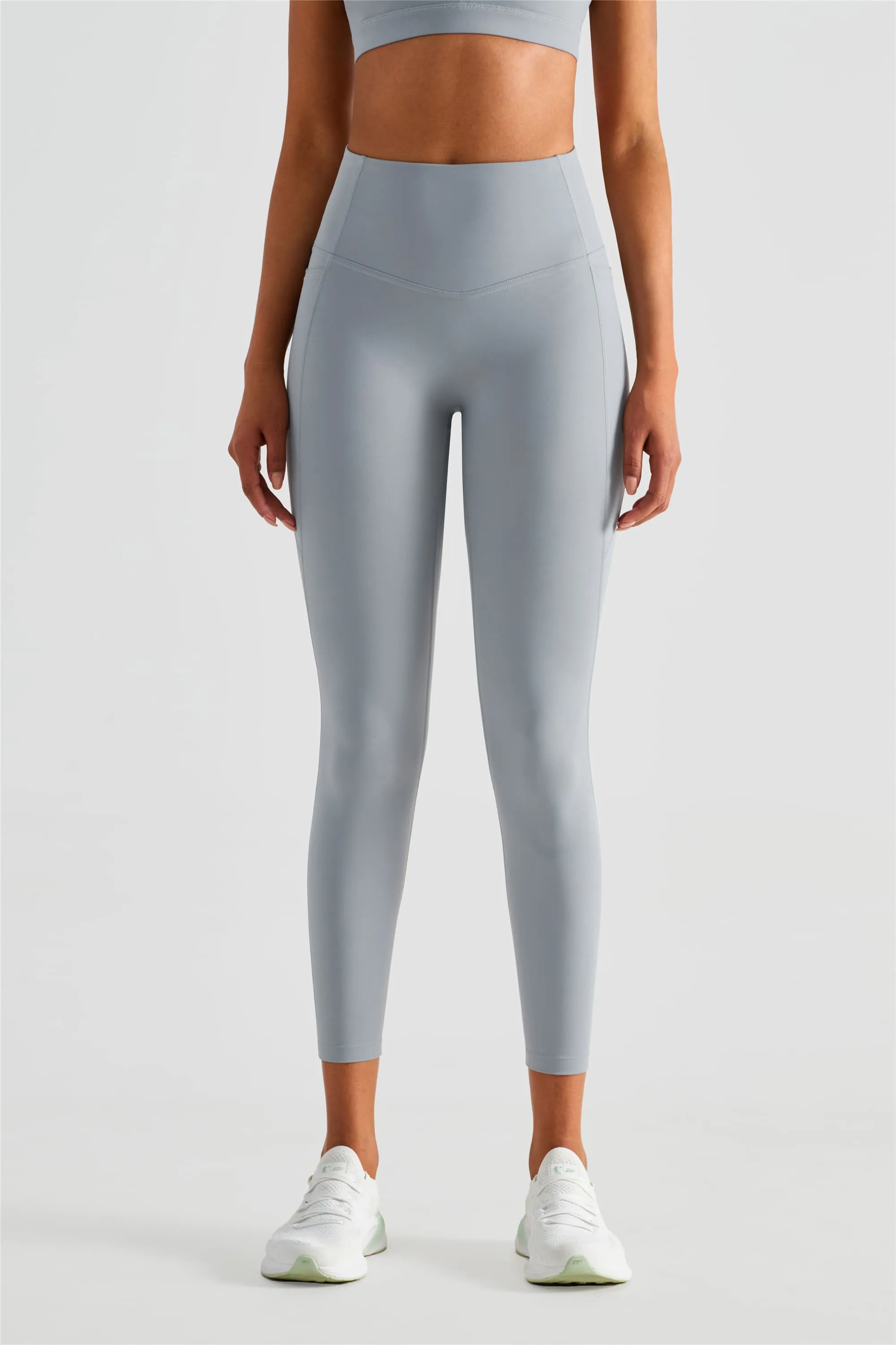 Tangs Display - High-Waist Buttery Soft Camel-Toe Proof Ascend Running Leggings With 2 Pockets