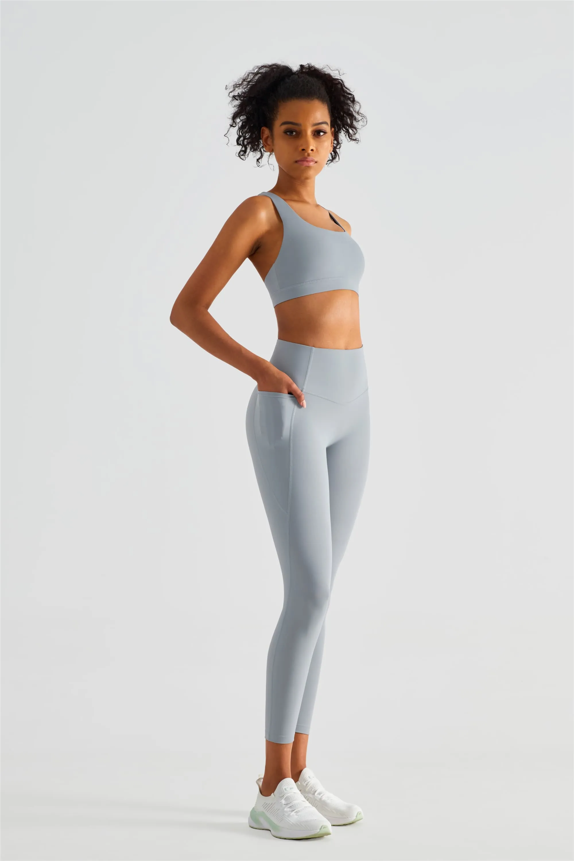 Tangs Display - High-Waist Buttery Soft Camel-Toe Proof Ascend Running Leggings With 2 Pockets