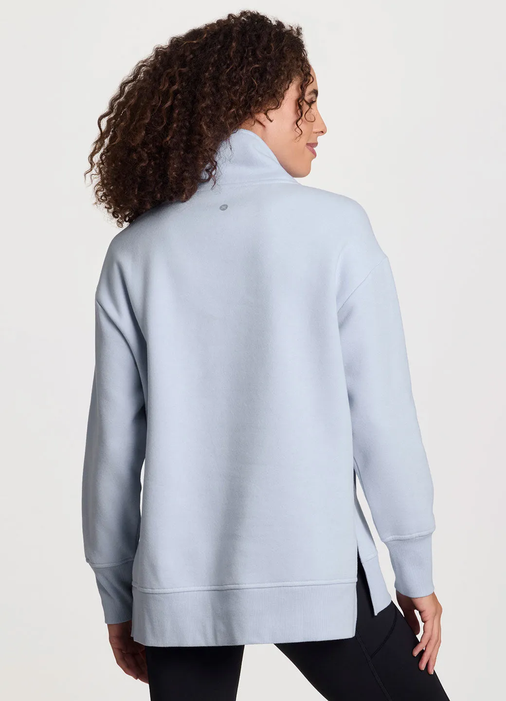 Uptown Fleece 1/4 Zip Mock Neck Tunic