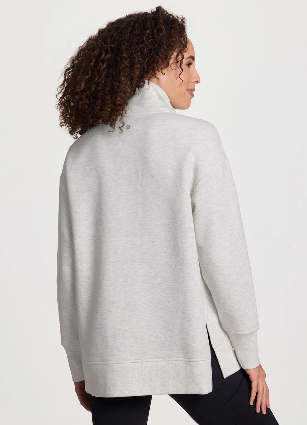 Uptown Fleece 1/4 Zip Mock Neck Tunic