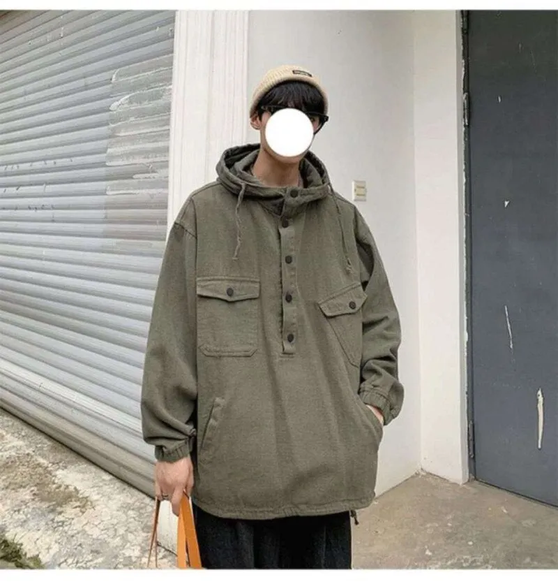 xiangtuibao Cargo Jacket Men Spring Fall New Korean Version of The Trend Loose Jumper Casual Versatile Hooded Jacket High Street Blazer