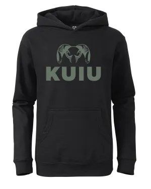 Youth Stacked Logo Hoodie | Black