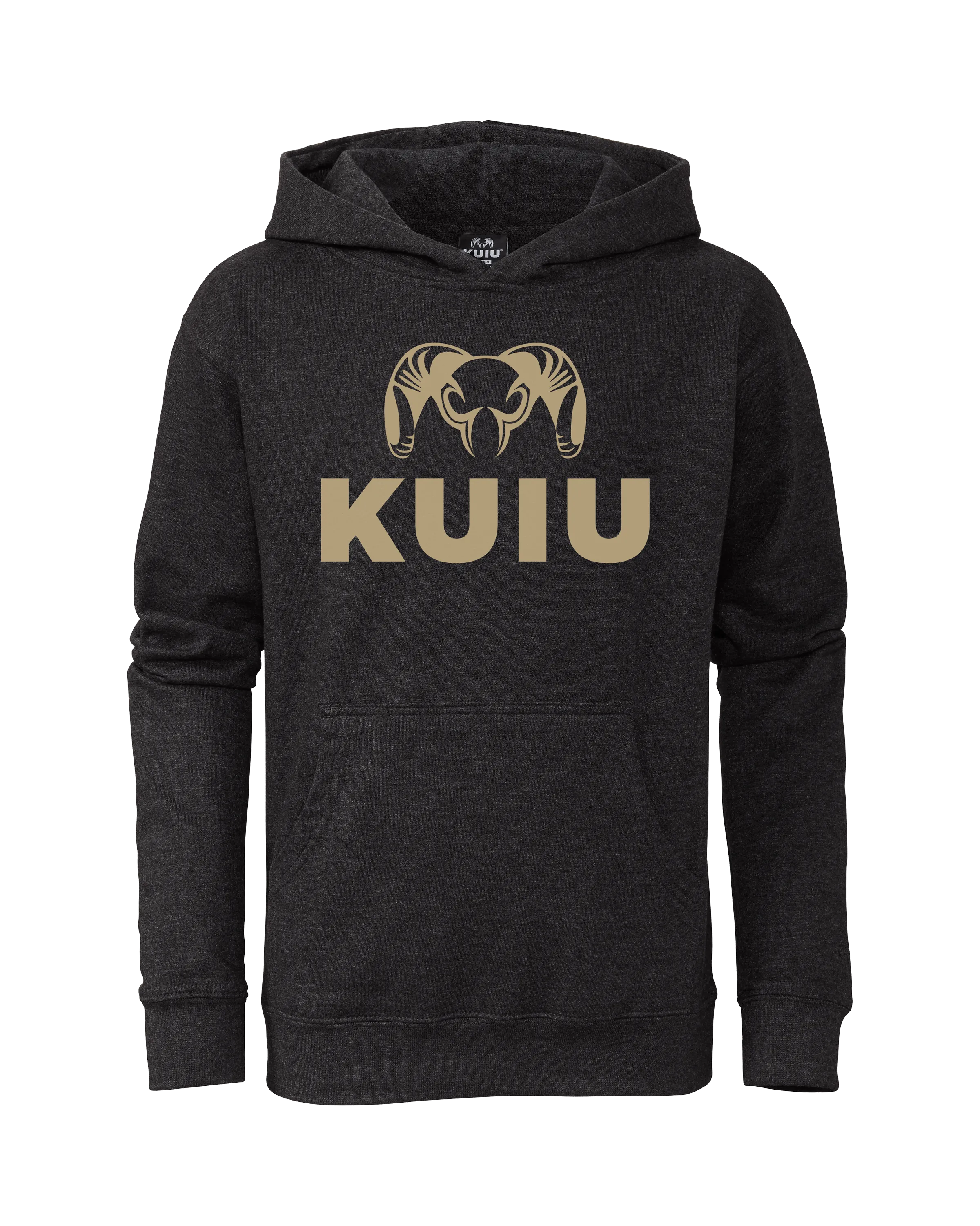 Youth Stacked Logo Hoodie | Charcoal